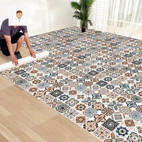 Floor Self-adhesive Mosaic Tile Floor Sticker Waterproof Wear-Resistant Living Room Bedroom Bathroom Thicken Floor Matte Sticker
