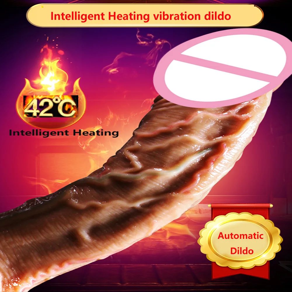 Водонепроницаемый нагревающийся огромный фаллоимитатор силиконовый