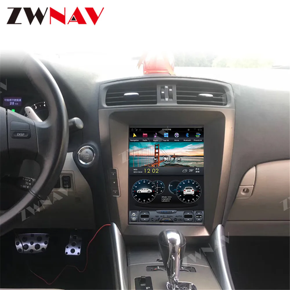 Android 9 64+ 4G Tesla с DSP Carplay Автомобильный мультимедийный плеер стерео для LEXUS IS200 IS250 IS300 IS350 авто радио gps навигация