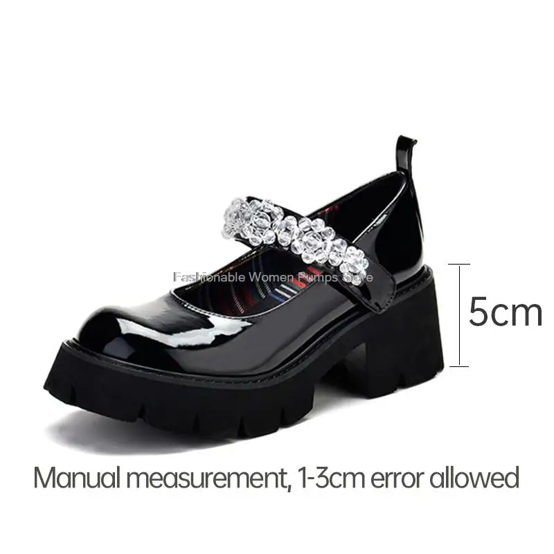 

2021 summer new Mary Jane shoes women round toe platform patent leather shoes female Japanese college style Lolita jk retro shoe