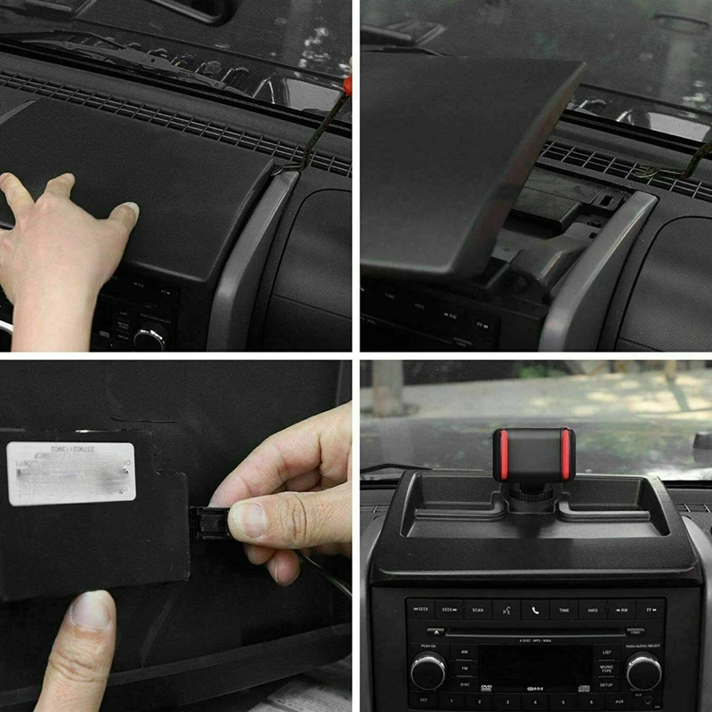 Держатель для телефона лоток хранения крепежный кронштейн Jeep Wrangler JK 2007-2011