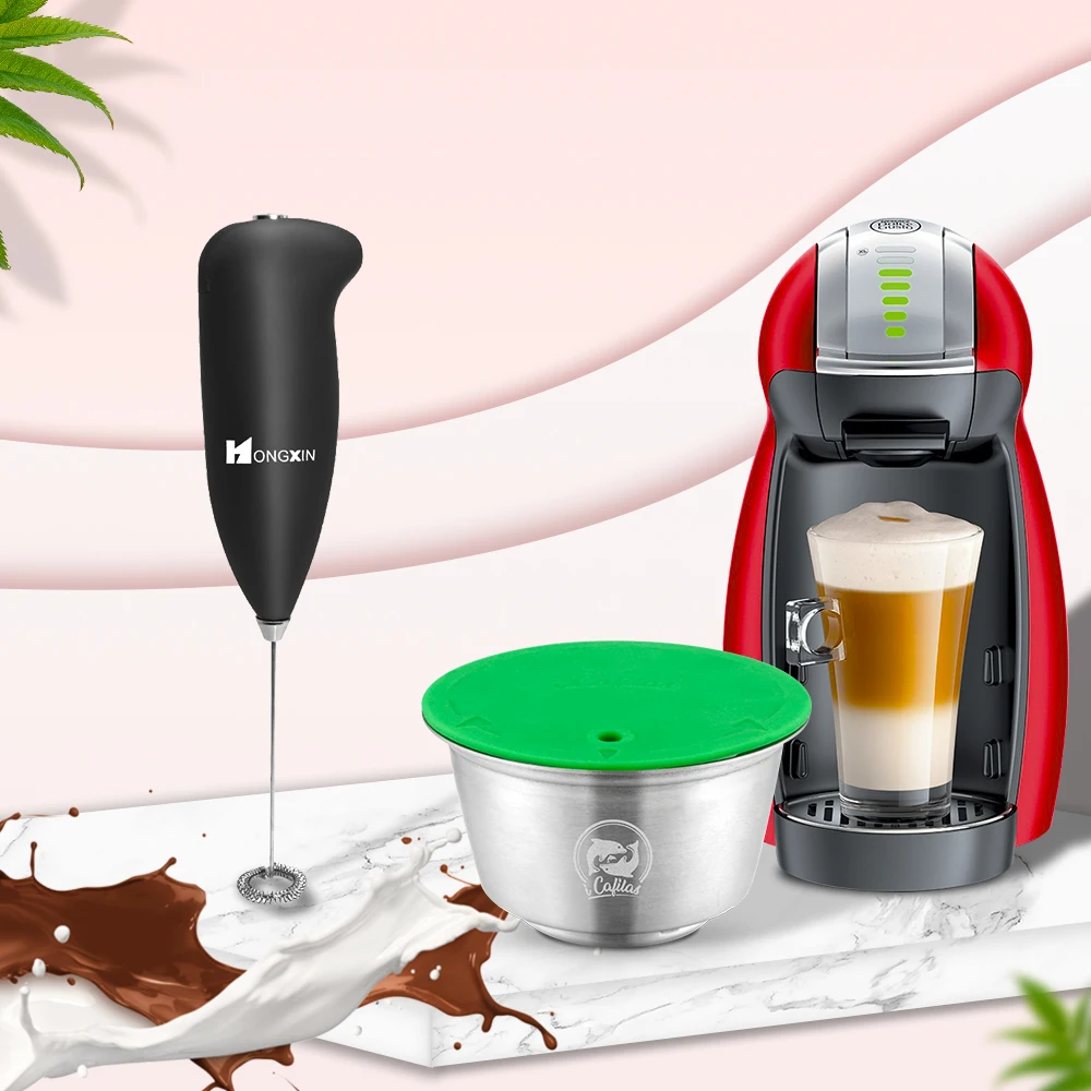 

ICafilas Dolci Gusto Crema фильтры для кофе из нержавеющей стали многоразовый подарок для кофе Dolce Gusto капсулы ложка для вскрытия