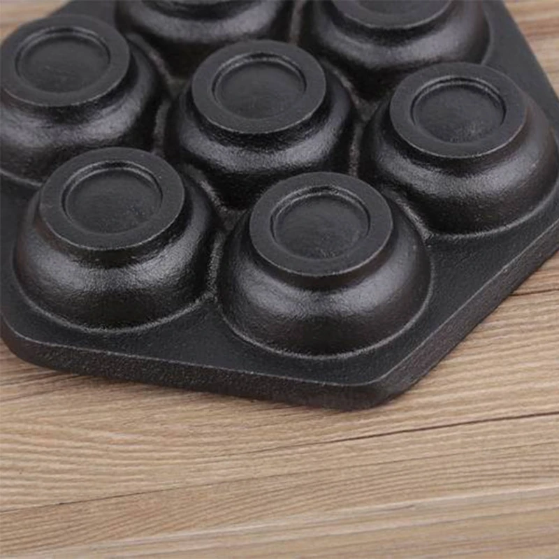 

7 Holes Octopus Ball Meat Mold Baking Cupcake Takoyaki Cast Iron Non Stick Plate For Home Restaurant high quality cast iron