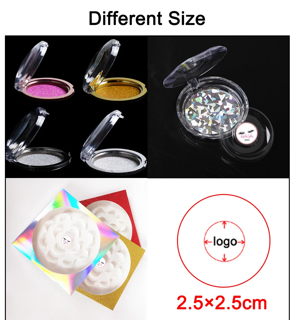 100ps Заказная наклейка на ресницы ручная работа прозрачная голографическая ПВХ