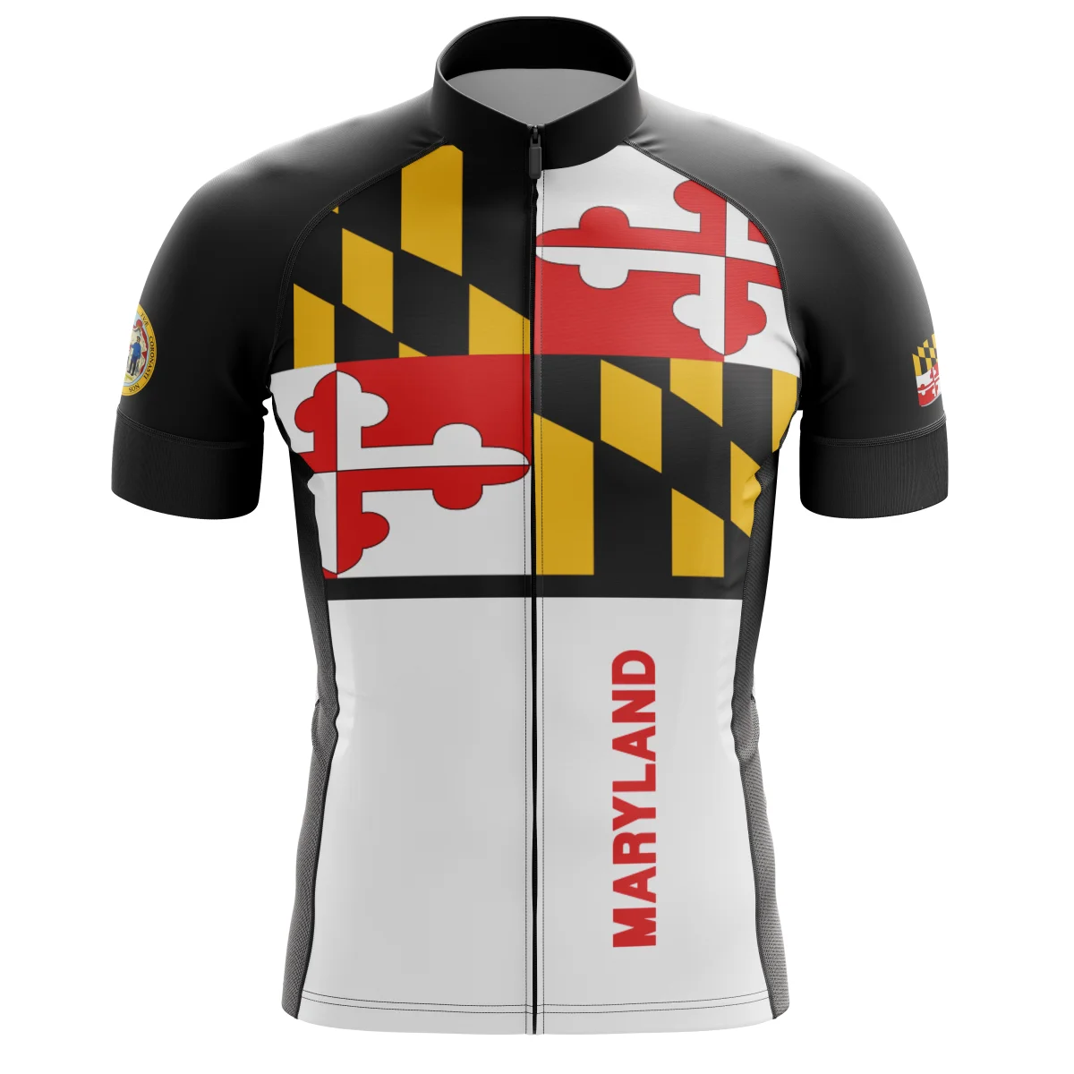 

Новая велосипедная майка с коротким рукавом и сетчатым принтом для Мэриленда, велосипедная рубашка, быстросохнущая велосипедная одежда, ве...