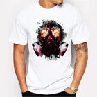 Классическая белая футболка Papertiger, модная футболка с принтом огненного героя огненной Красной газовой маски