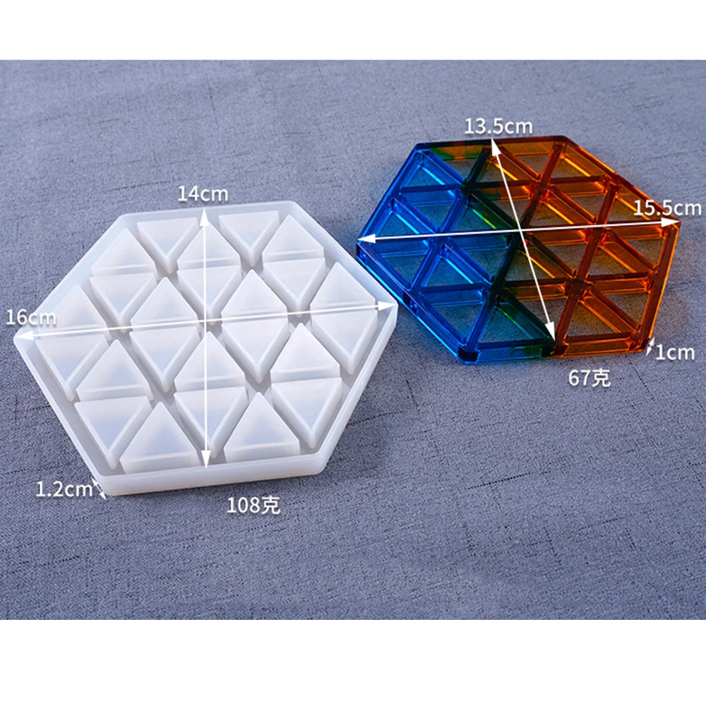 Горячая продажа Coaster бетонная силиконовая форма алмазная полосатая дизайн DIY