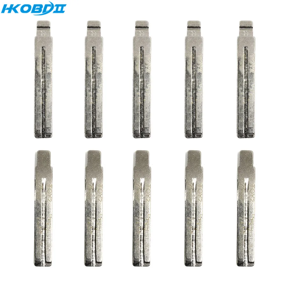 HKOBDII 10 шт. 77 # TOY2 гравированная линия пустые весы неразрезанный ключ KD для Toyota Lishi 2