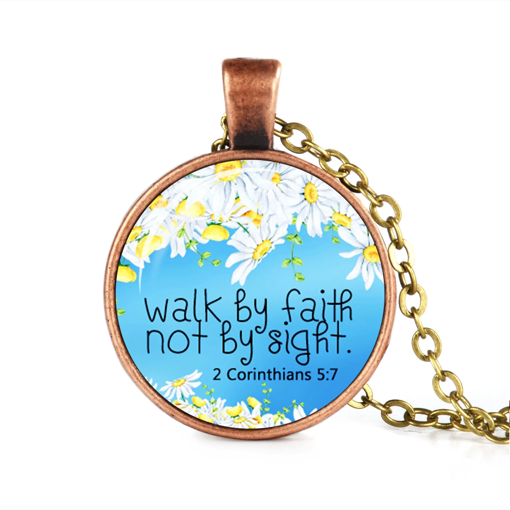 Все вещи возможны если вы верите цитата письмо ожерелье стеклянный купольный