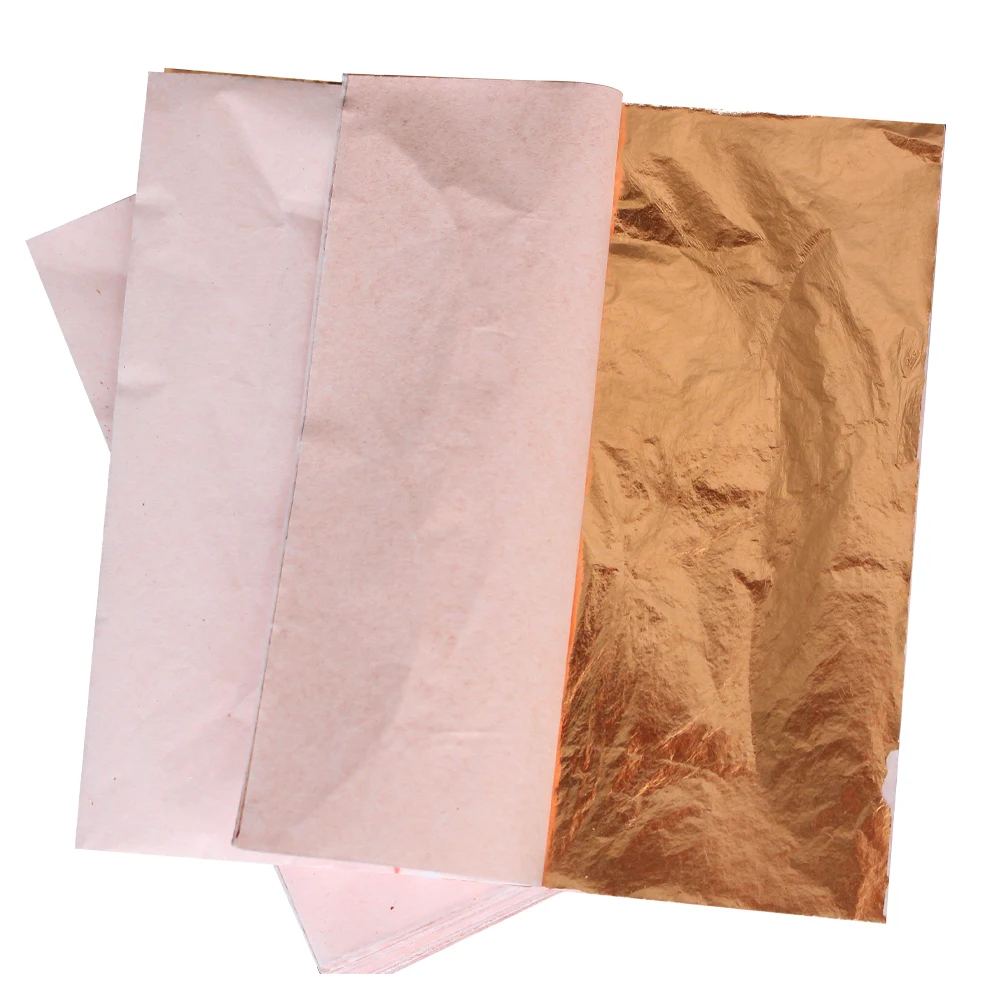 100 шт 16 см имитация золотого листа #0 медные листы фольги для художественные