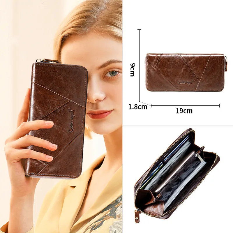 911059-1 Cobbler Legend новые ретро трендовые женские кошельки для леди из натуральной кожи тонкий клатч кошелек для девочек длинные кошельки для карт и монет - Цвет: 911059-1