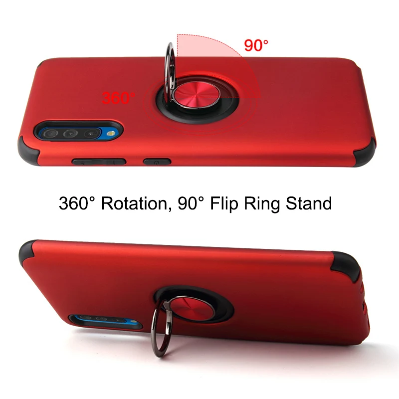2019 Case for Samsung A20 A30 Phone Funda A50 A70 New Arrival Original Soft TPU PC Back Full Cover Metal Ring Bracket ShockProof |