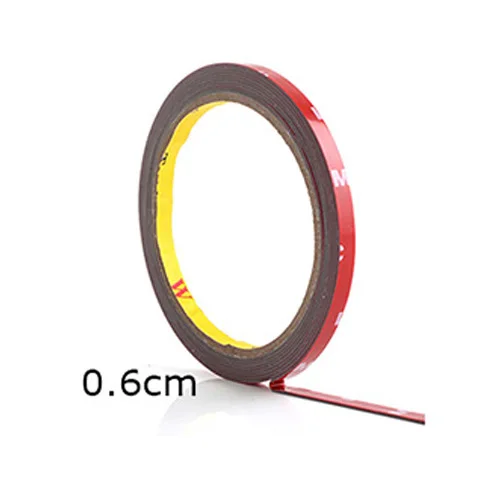 Width 0.6cm 3 м сильный Перманентный акриловый двухсторонняя поролоновая на клейкой основе супер липучие с красная подводка для глаз 0,6/0,8/1/1,2/1,5/2 см#260201 - Цвет: Width 0.6cm