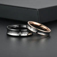 2021 trendy forever love letter wedding band jewelry accessories fashion couple rings for lovers valentines day gift