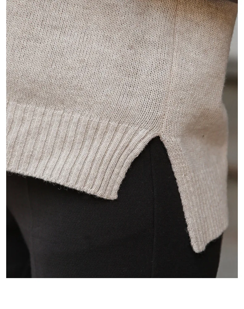 

Knit Side Slits Sweater Vest Women V Neck Sleeveless Sweaters S-XL
