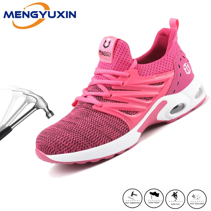 

2021 Lightweight safety shoes men's anti-puncture boots safety shoes women's steel-toed shoes non-slip men's work safety shoes