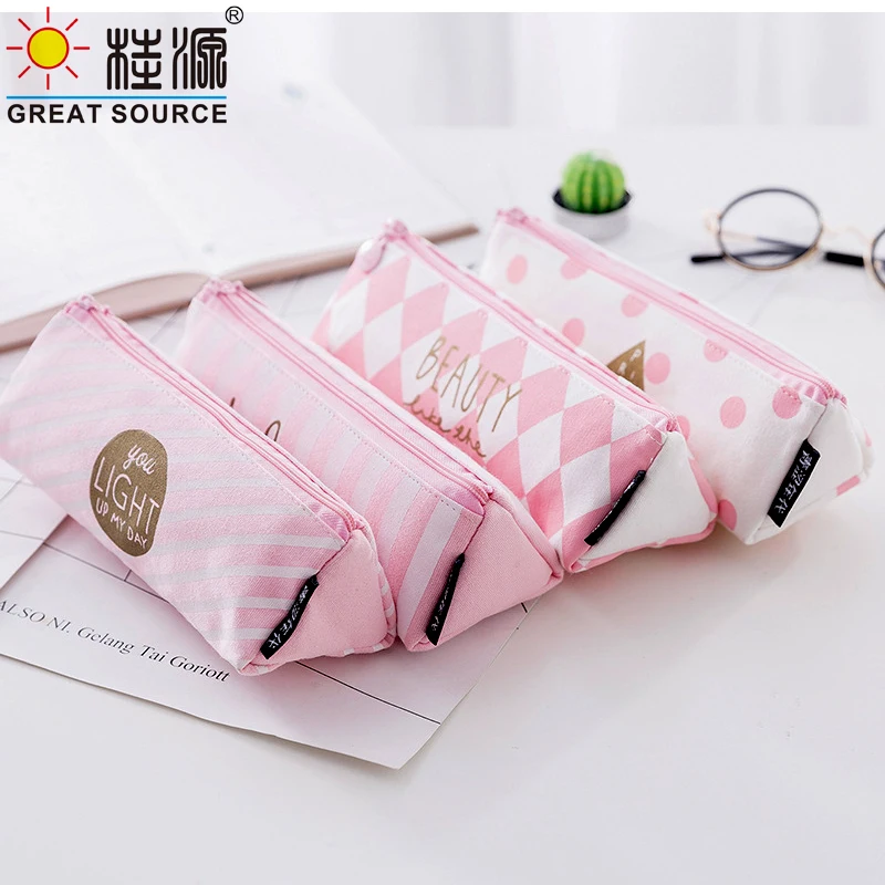 Canvas Stationery Organizer Pencil Bag Pencil Bag Ziplock Closer Pen Bag(80PCS)