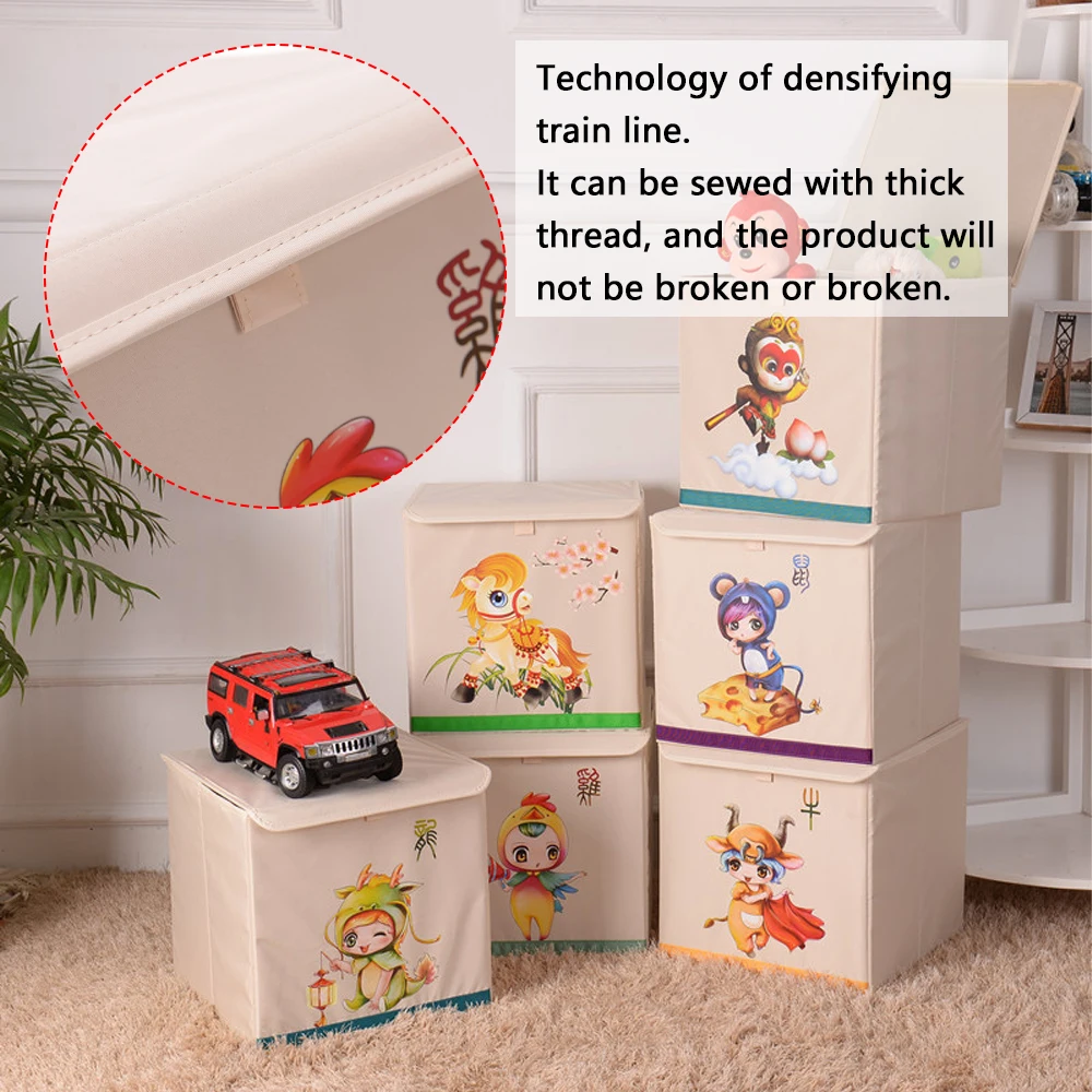 

Stationery Organizer Cartoon Folding Storage Box Creative Children Toys Organizer for Clothes Storage Box Cute Animal Bin For