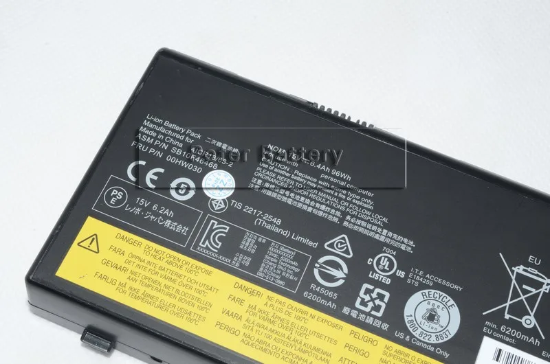 JIGU 15 в 96WH Оригинальный аккумулятор для ноутбука 00HW030 SB10F46468 Lenovo ThinkPad P70