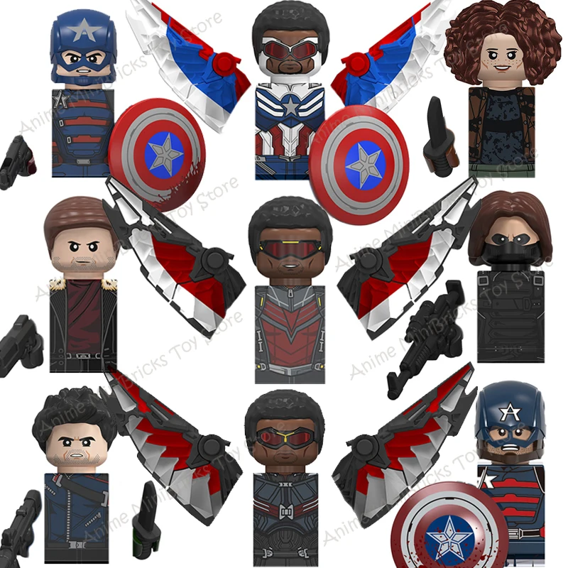 

Disney The Falcon and the Winter Soldier Buliding Blocks Bricks Mini Action Figures Kids Educational Assembly Toys Gifts