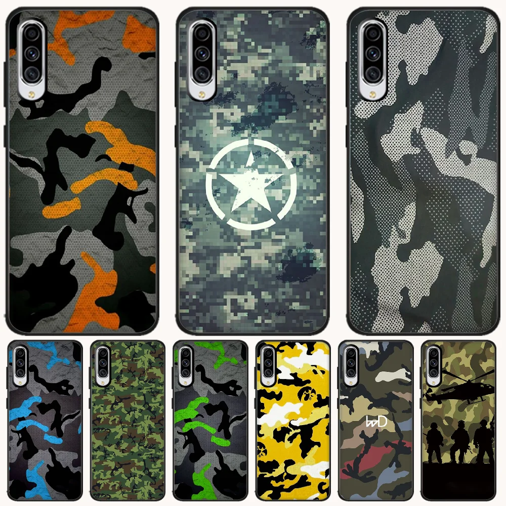 Камуфляжный военный армейский чехол для телефона с отверстием экрана Samsung A10 20 30 40