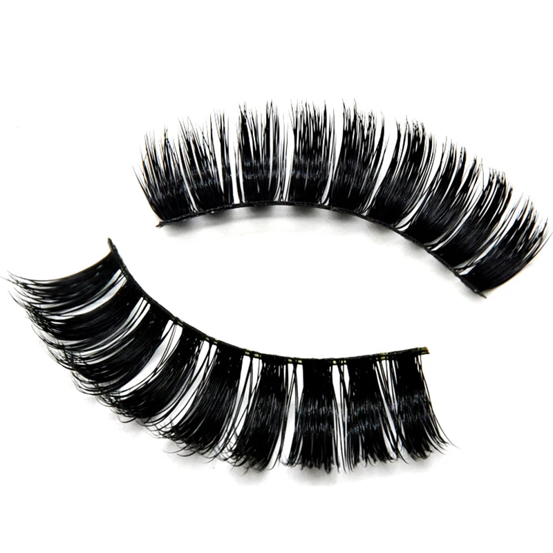 

1 Pairs L-20 Handmade Crisscross 3D Mink Hair Eyelashes Luxurious False Eyelash Soft Fake Wispies Lashes Daily Make Up