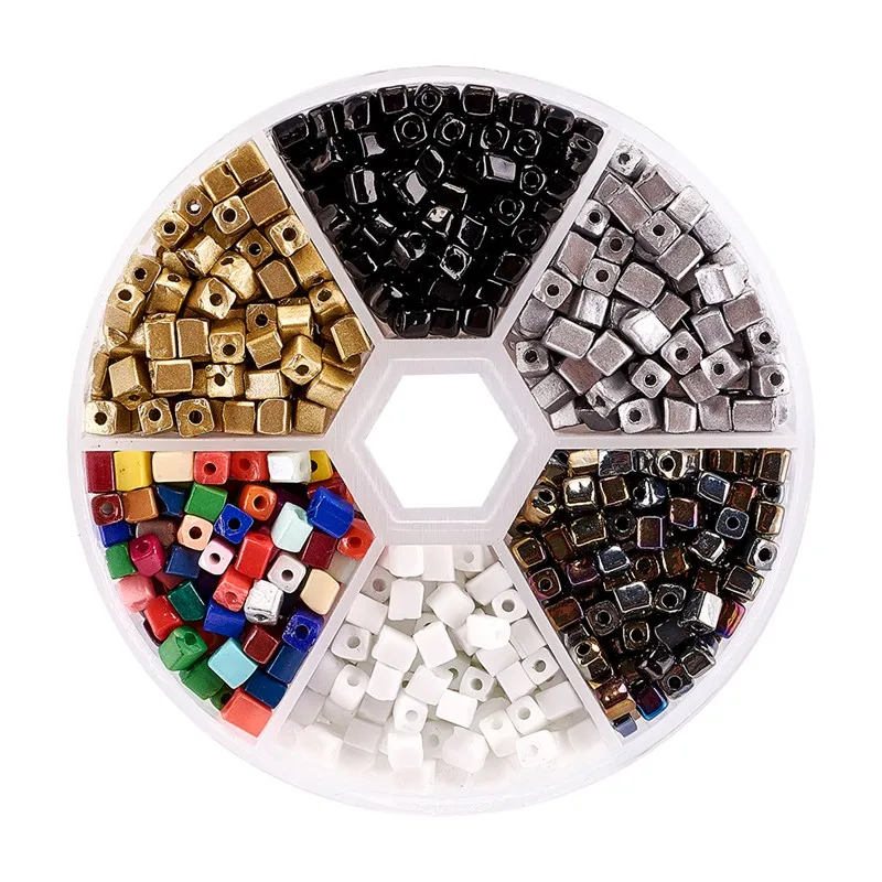 1 коробка 6/0 куб бисер стеклянный для самостоятельного изготовления ювелирных