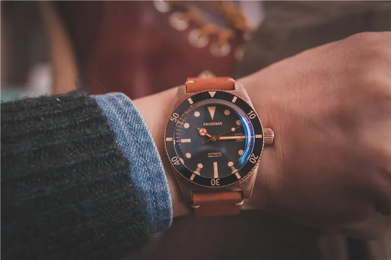 Часы Proxima мужские винтажные из нержавеющей стали автоматические