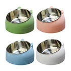 2021 Питьевая кормушка двойного назначения для кормления собак, корм для воды, поднятая подставка для Кормление домашних животных