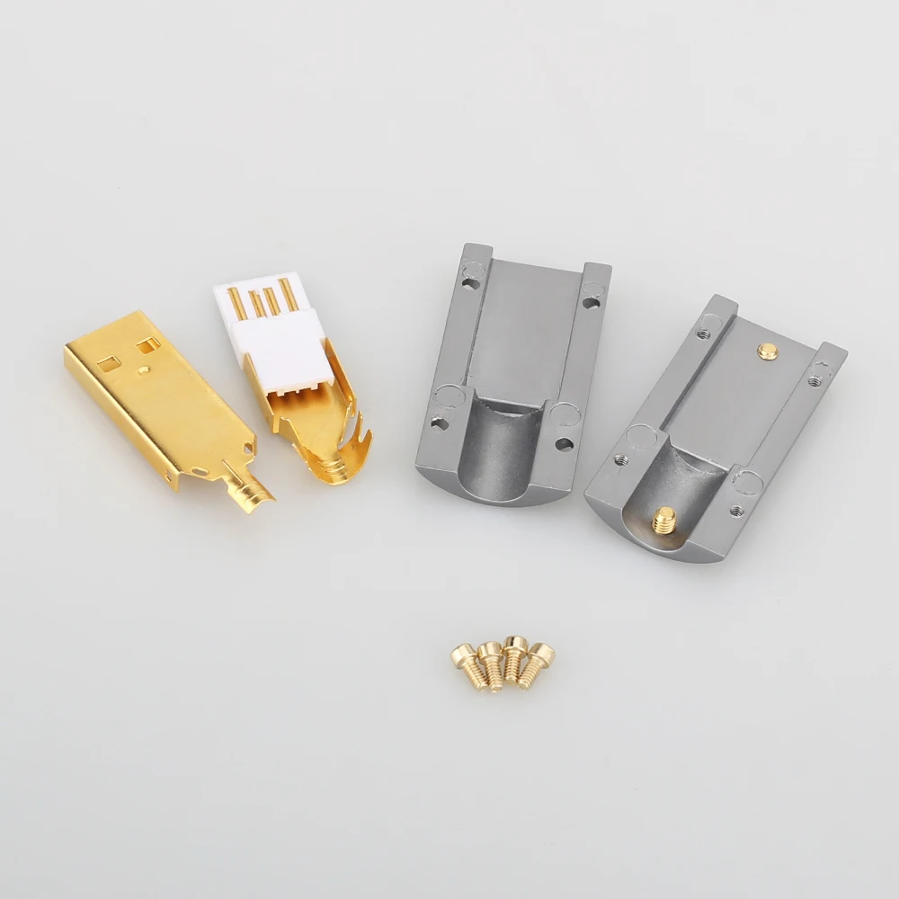Виборг UA201 высококлассный позолоченный USB 2.0 24K штекер A DIY HI Fi кабель бронзовый