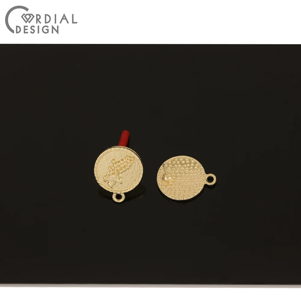 

Cordial Design 100Pcs 15*18MM Jewelry Accessories/Earrings Stud/Coin Shape/Hand Made/DIY Making/Jewelry Findings & Components