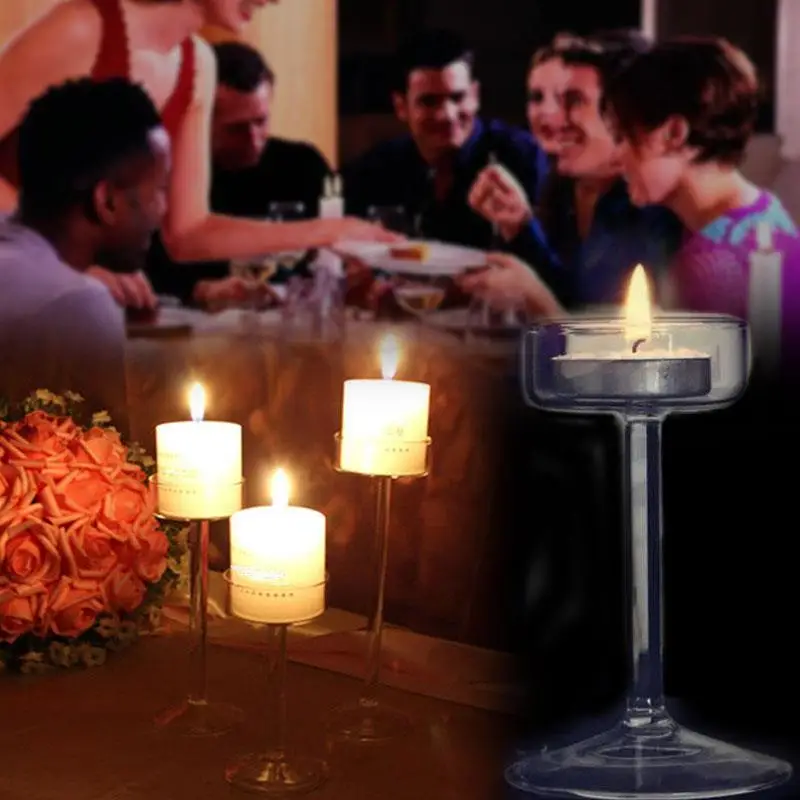 Стеклянная хрустальная свеча SOLEDI в наборе бокал дизайнерский креативный