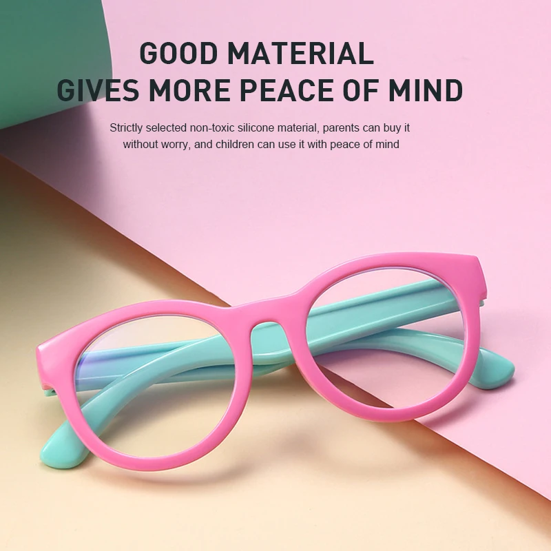 Новые гибкие детские оптические очки Гибкая цельная безопасные гладкое стекло