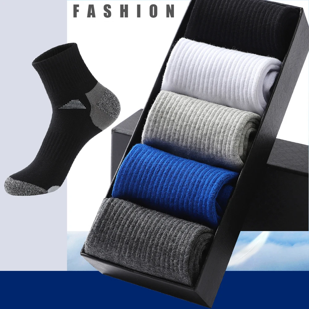 

New Winter Men Sweat-Absorption Cotton Socks Thicken Thermal Wool Pile Snow Climbing Hiking Sport Deodorant Socks For Men 1 Pair