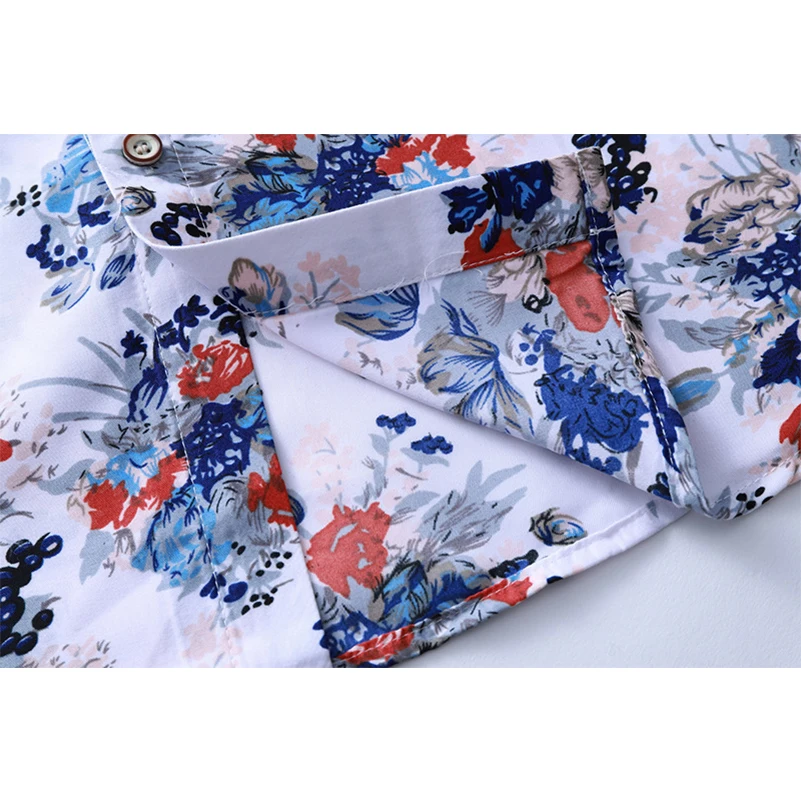 

Fashion New Style Men's Casual Shirt Fashion Cotton Floral Top Slim Fit Brand Wild Business Male Boys Big Size 7XL