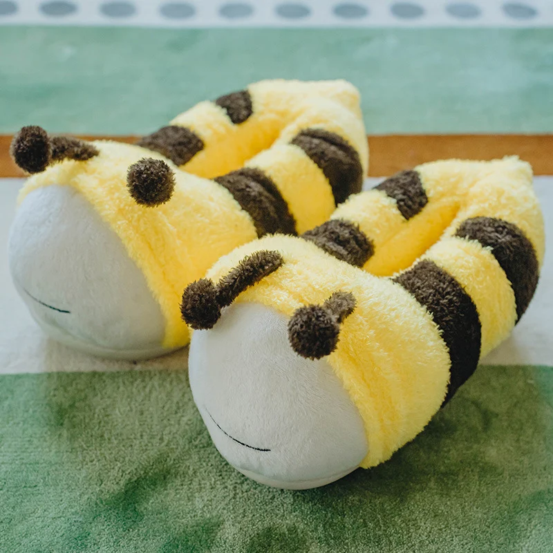 

Winter Cartoon Slippers Women Funny Cute Snail Home Plush Shoes Indoor Cozy Flat Slides Furry Warm Cotton Slipper Girl Flip Flop