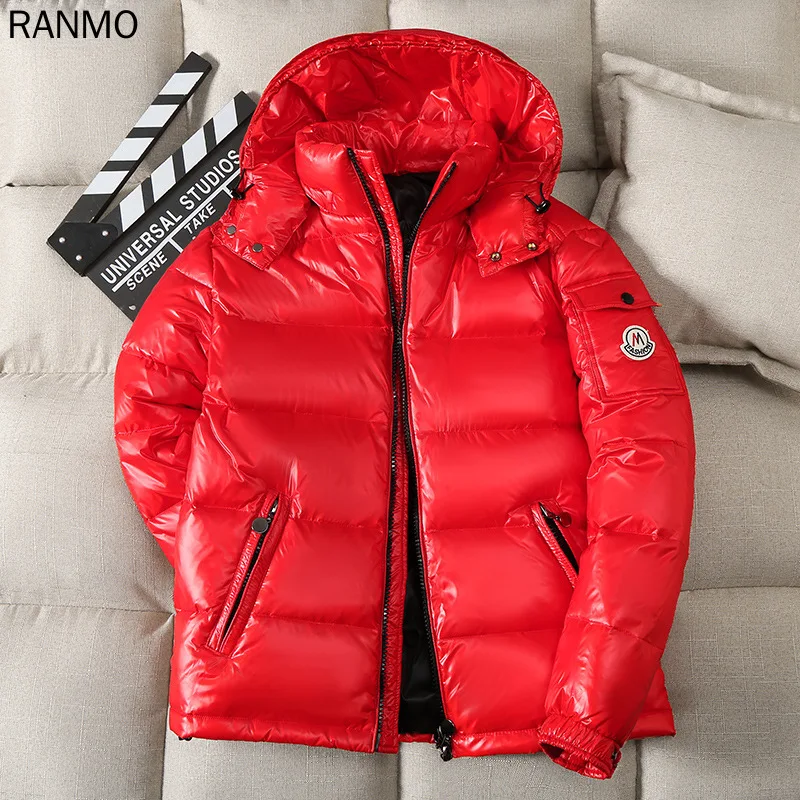 

Winter the new men's and women's brief paragraph thickening down jacket coat shiny down jacket 2020 sports coat
