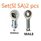 2 шт. подшипник стержневого концевого соединения SI SA SIL SAL 5 6 8 10 12 14 16 TK метрический мужской левый женский правый женский левый зеркальный стальной
