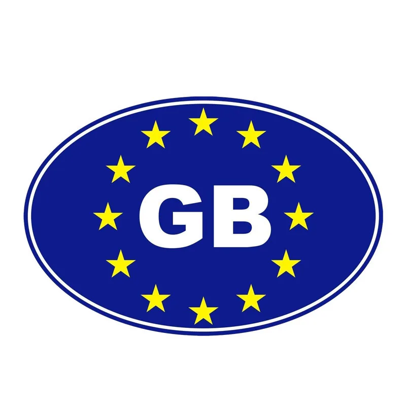 

Funny Car Stickers GB Euro Accessories Motorcycle Cover Scratches Waterproof PVC 13cm *9cm