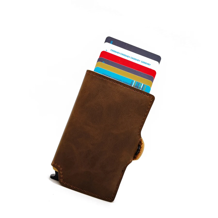 RFID бизнес держатель для кредитных карт мужской алюминиевый кошелек задний