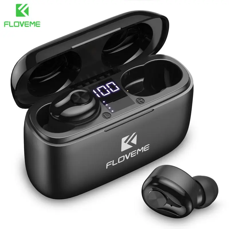 

FLOVEME Bluetooth Earphone TWS Wireless Earphone Headphones For Xiaomi Huawei Sports Running Headset Support Phones HD Call