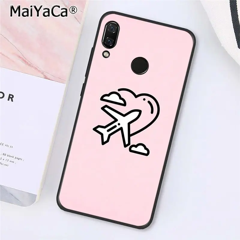 MaiYaCa Любовь Путешествия розовый бумажный самолет чехол для телефона Xiaomi Redmi4X 6A S2 Go Redmi 5 5Plus Note4 Note5 7 Note6Pro