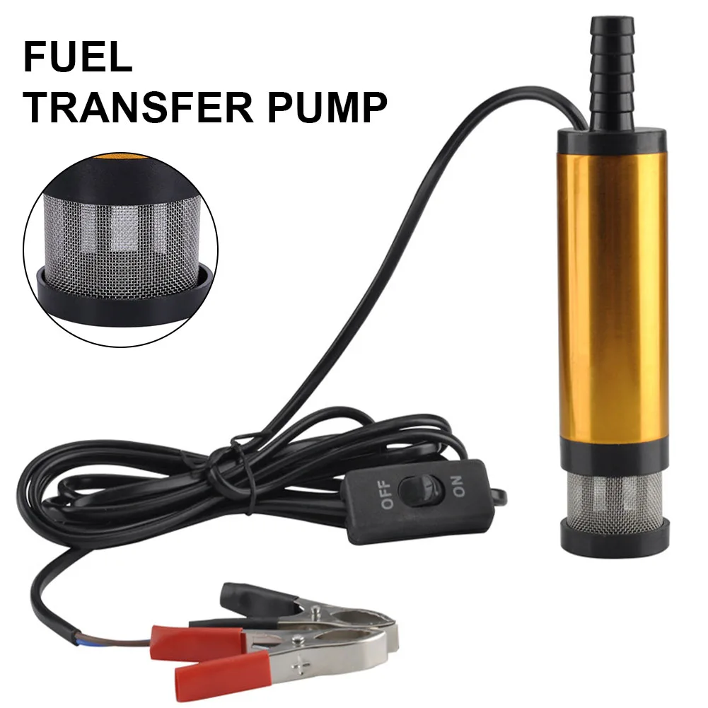 

51mm 38mm Electric Car Oil Pump 12V 24V For Pumping Diesel Oil Water Submersible Aluminum Alloy Shell 12L/min Fuel Transfer Pump