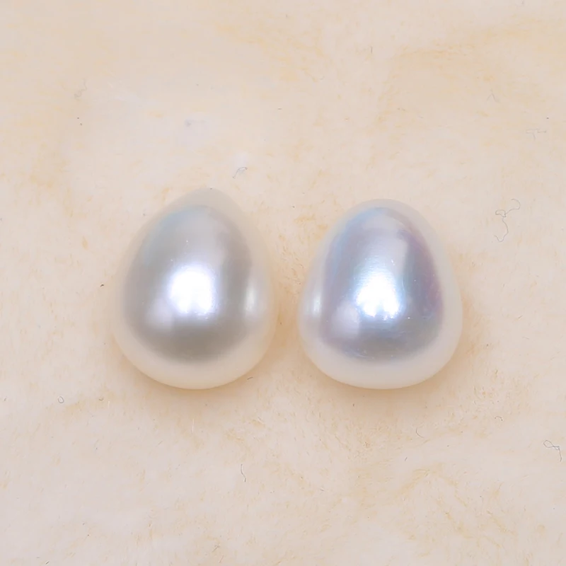 Природный пресноводный Овальный каплевидный белый жемчуг в комплекте с 8 9 мм