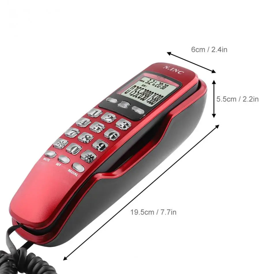 Мини настенный телефон беспроводной домашний двойной идентификатор звонящего