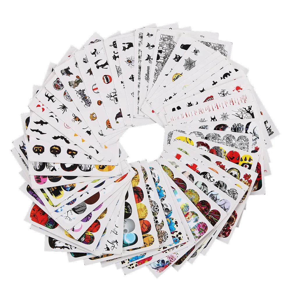 48 шт водяной знак Роза фонарь-тыква мультфильм череп голова наклейки Хэллоуин