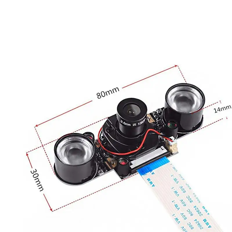 

Night Vision Camera Module 5MP OV5647 72 Focal Adjustable Day and Night Switch Camera Board with Automatic IR-CUT