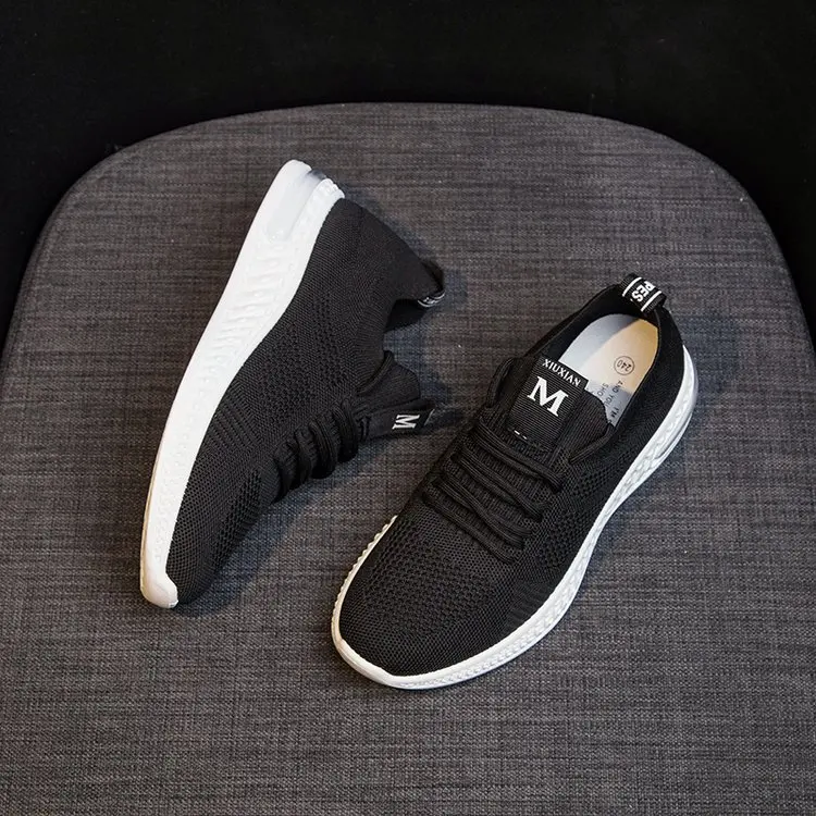 Сетчатые женские кроссовки дышащая женская обувь на плоской подошве легкая