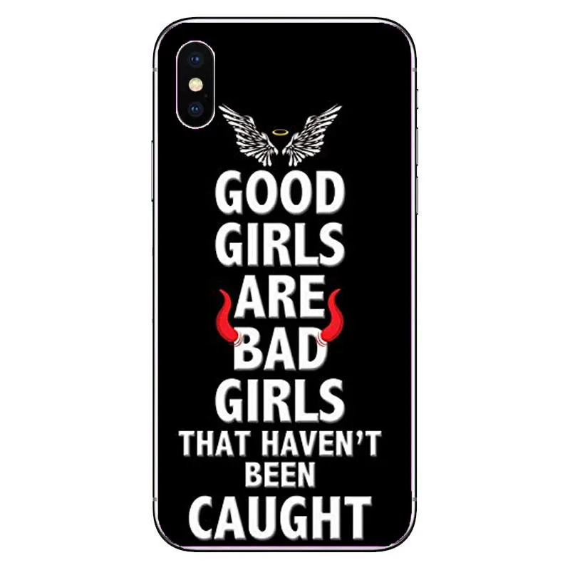 Модный пластиковый ультра задний Мягкий силиконовый чехол с надписью GOOD BAD GIRL для