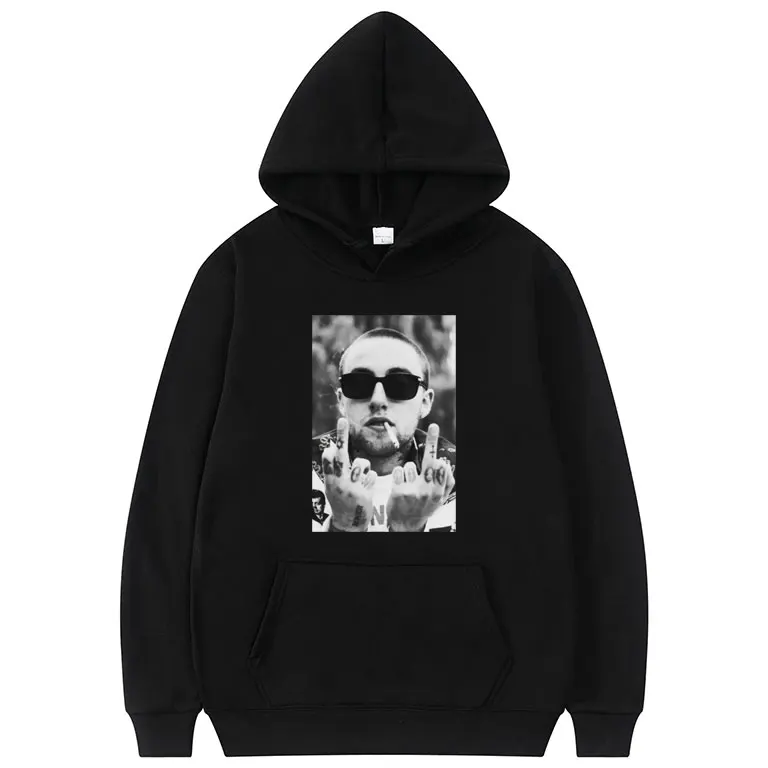 

Robert Pattinson Hoodie Mac Miller Print Hoodies Regular Men Women Hip Hop Rapper Sweatshirt Mens Fashion Harajuku Streetwear